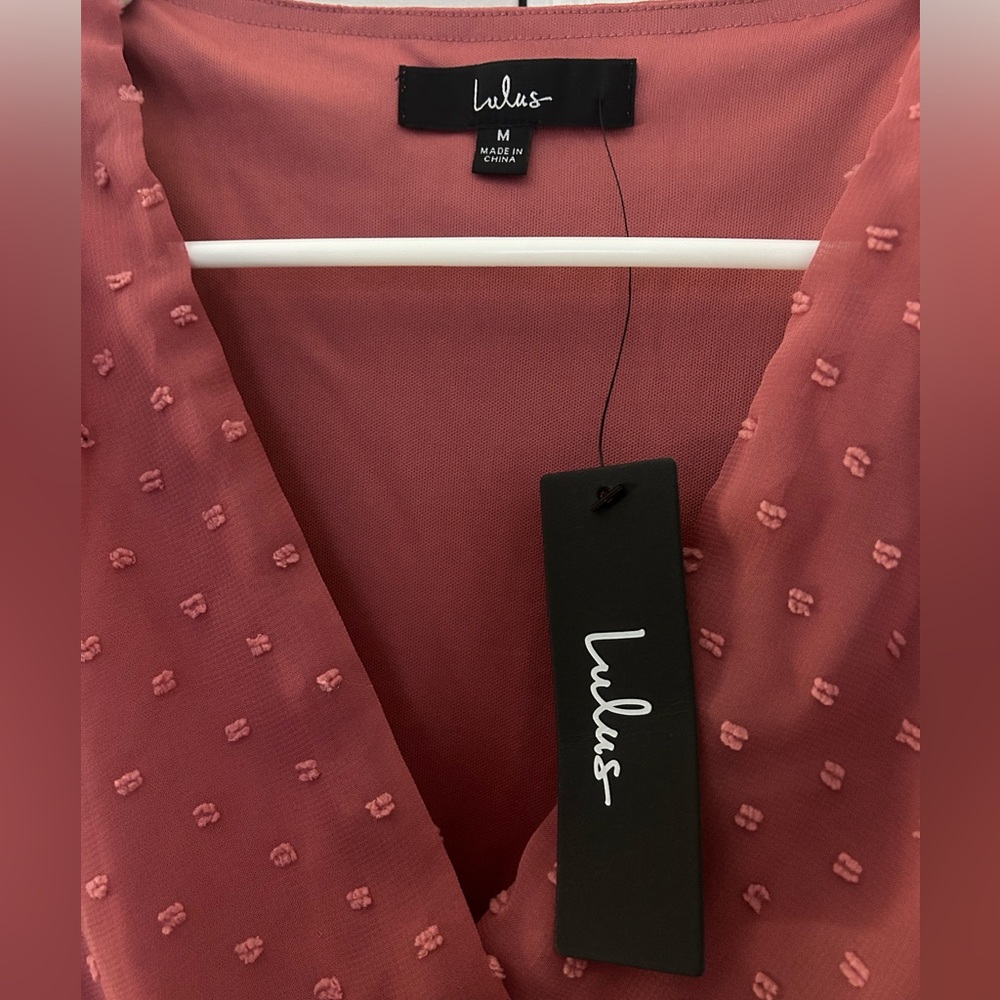 Lulu's Rust Ruffled Midi Dress - Picture 3 of 3